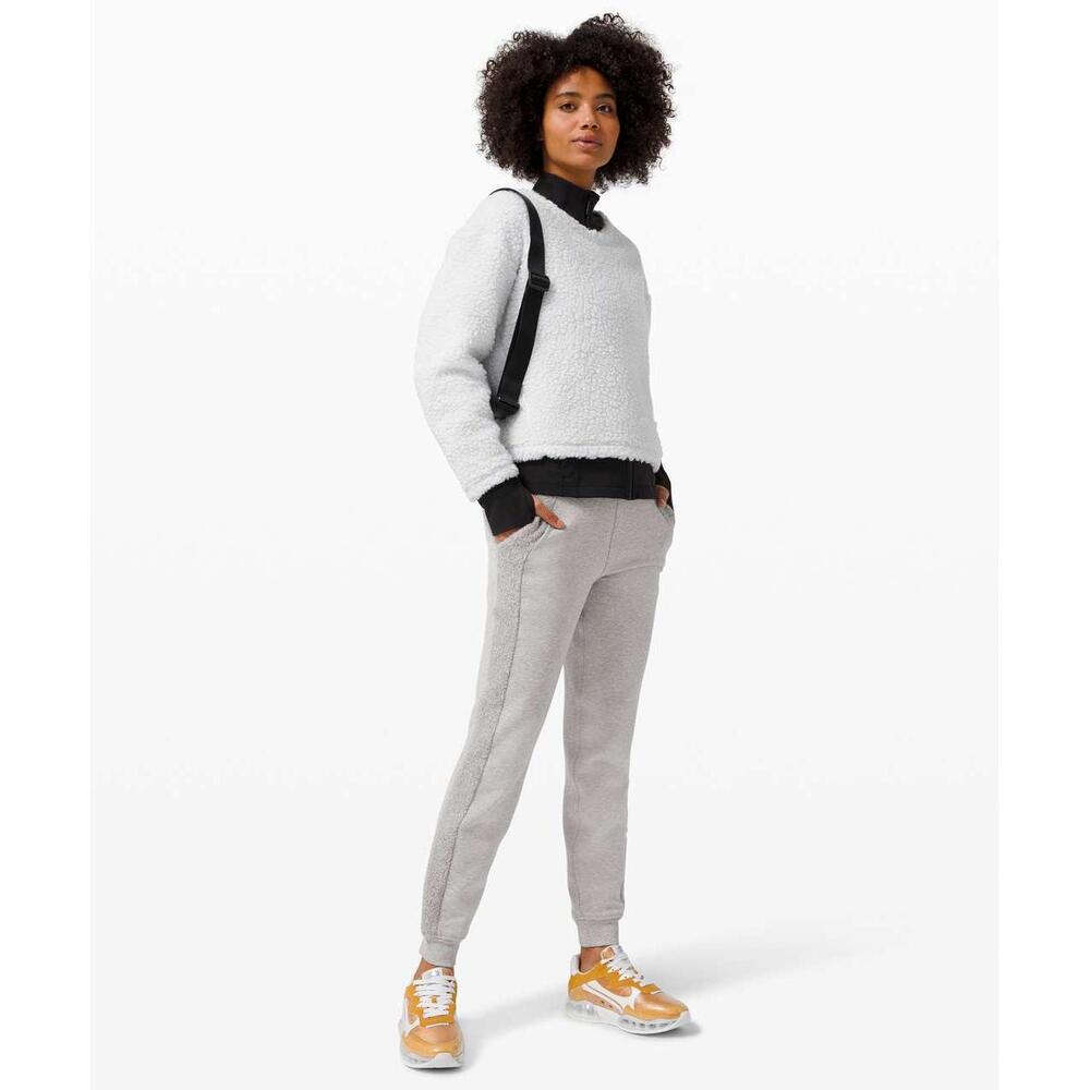 NEW Lululemon Scuba Jogger Sherpa Stripe Heather Grey Gray Joggers Pants Size 10 - Picture 5 of 14